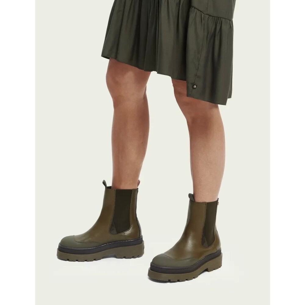 Scotch & Soda Aubri Chelsea Boots Womens EU 39 Chunky Pull On Ankle Boot - Picture 10 of 10